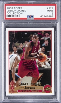 2003-04 Topps Collection #221 LeBron James Rookie Card - PSA MINT 9